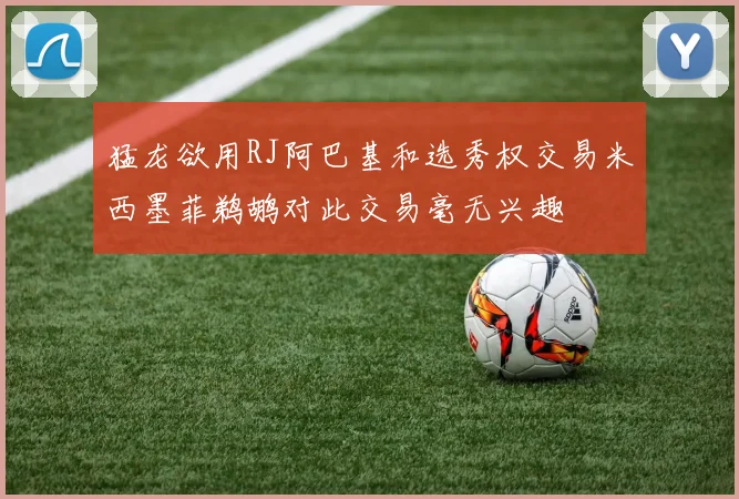 猛龙欲用RJ阿巴基和选秀权交易米西墨菲鹈鹕对此交易毫无兴趣